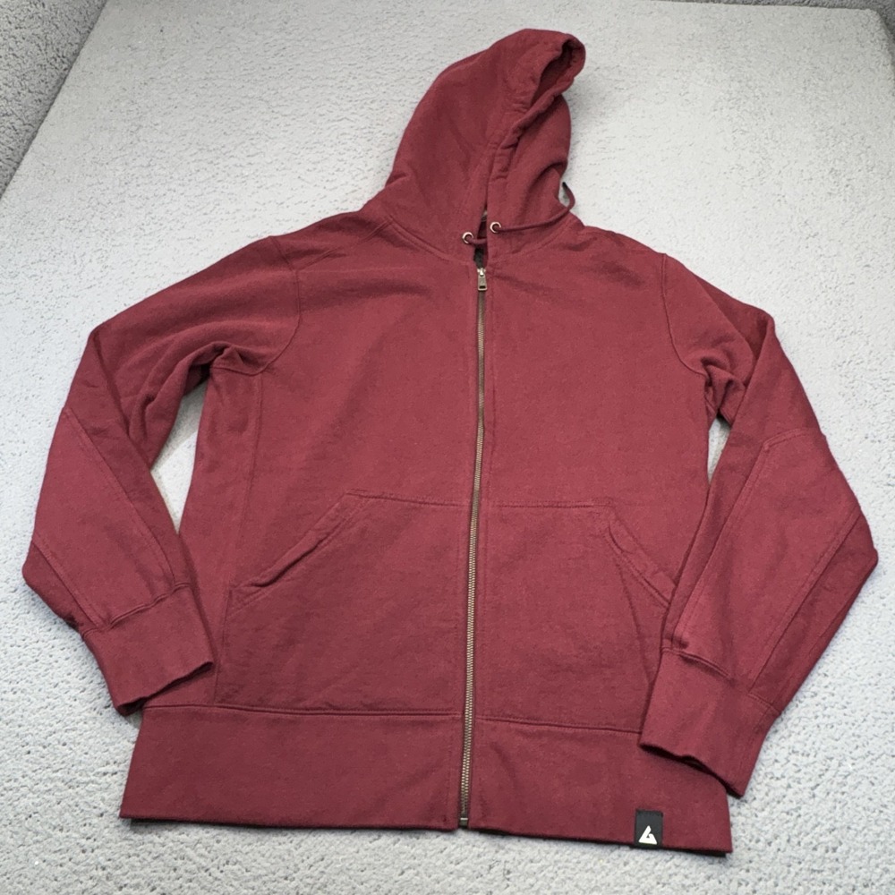 American Giant Hoodie Mens Large Red Full Zip Hooded Pockets Heavyweight USA
